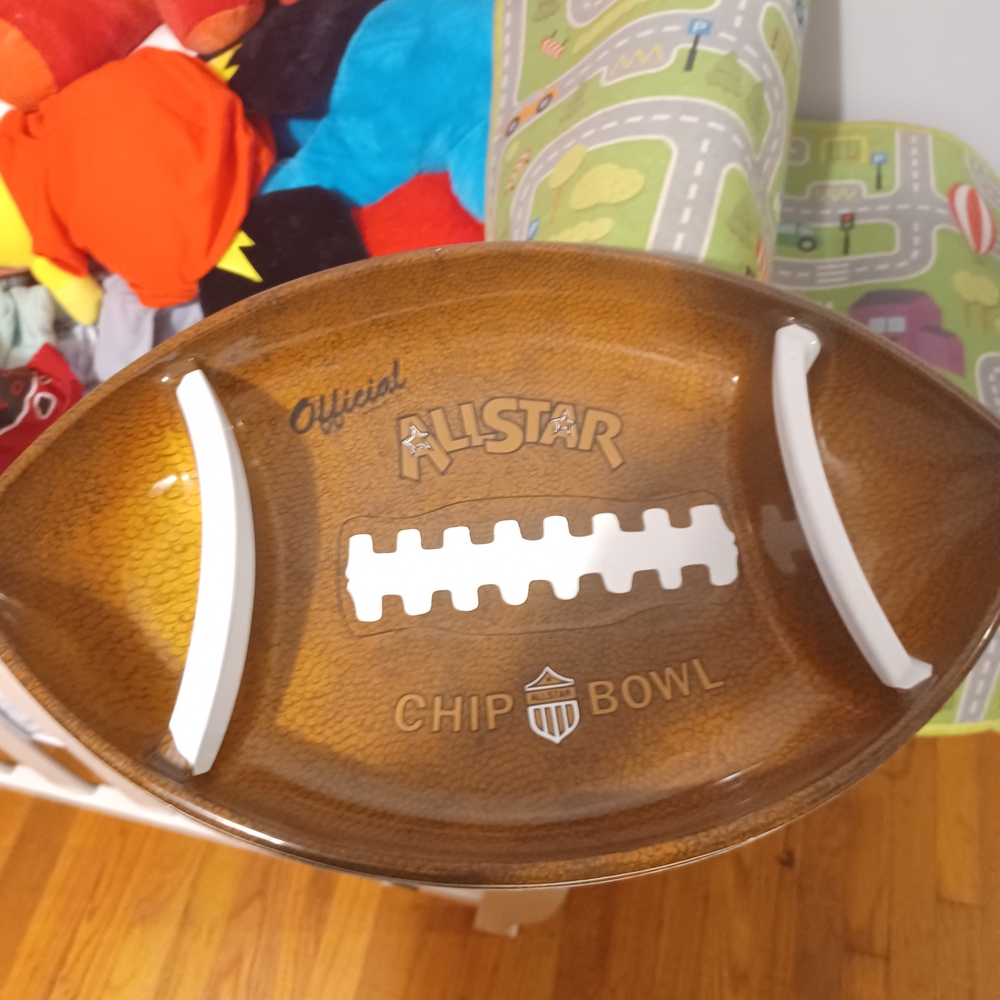 Brown Football Chip Bowl